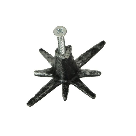 Set of 6 Antique Silver Finish Mid Century Modern Starburst Drawer Pulls Knobs - Picture 3 of 12